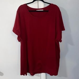 Red Short Sleeve Tunic by Sunny Girl in Size 4X